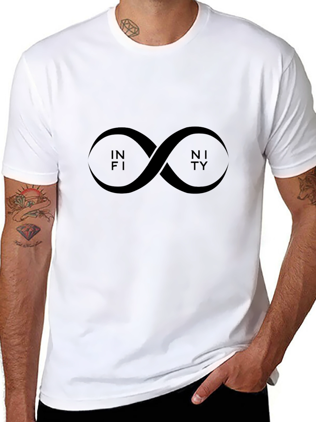 Infinity Symbol Black Graphic Tee