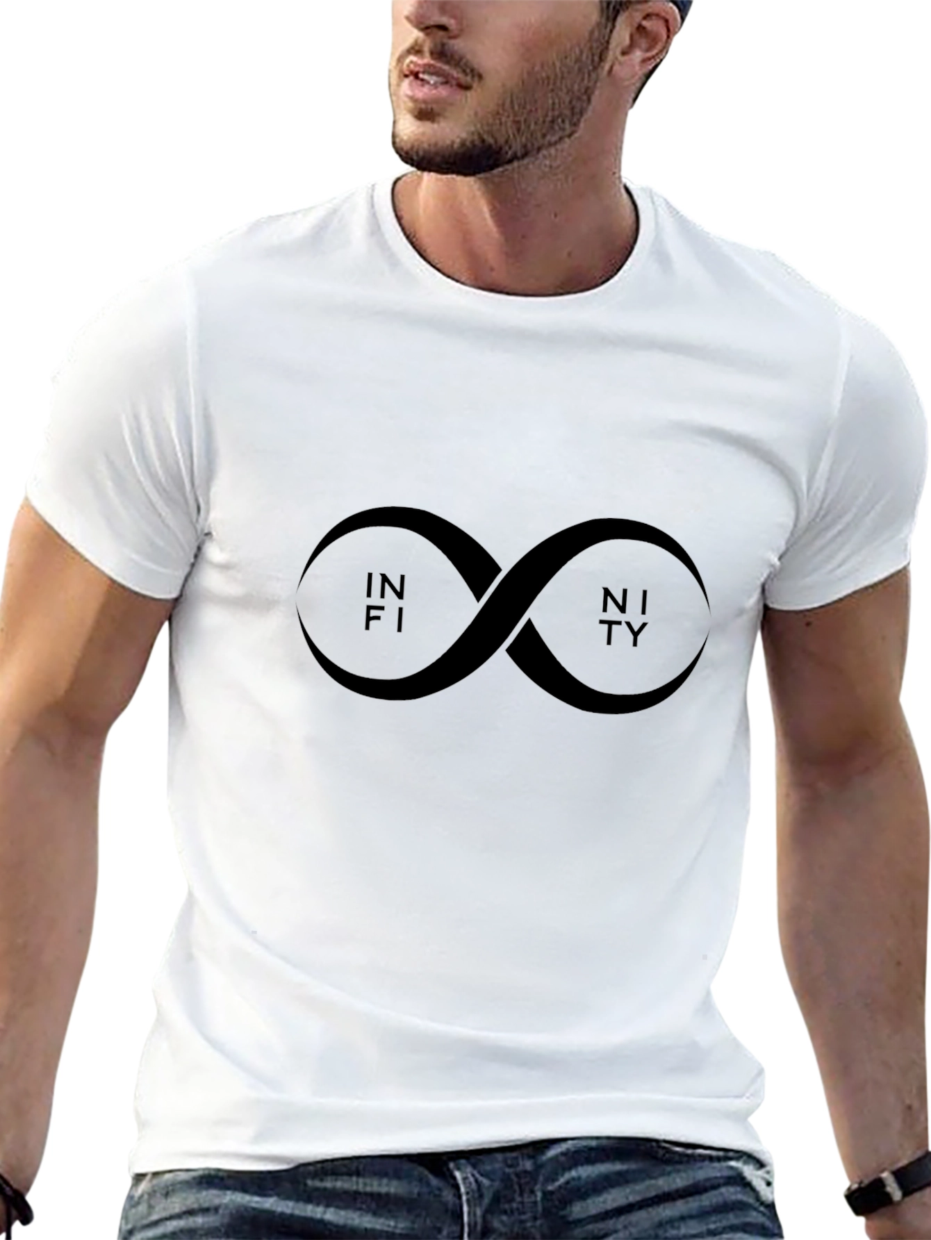 Infinity Symbol Black Graphic Tee